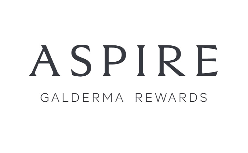Aspire Galderma Rewards logo design.