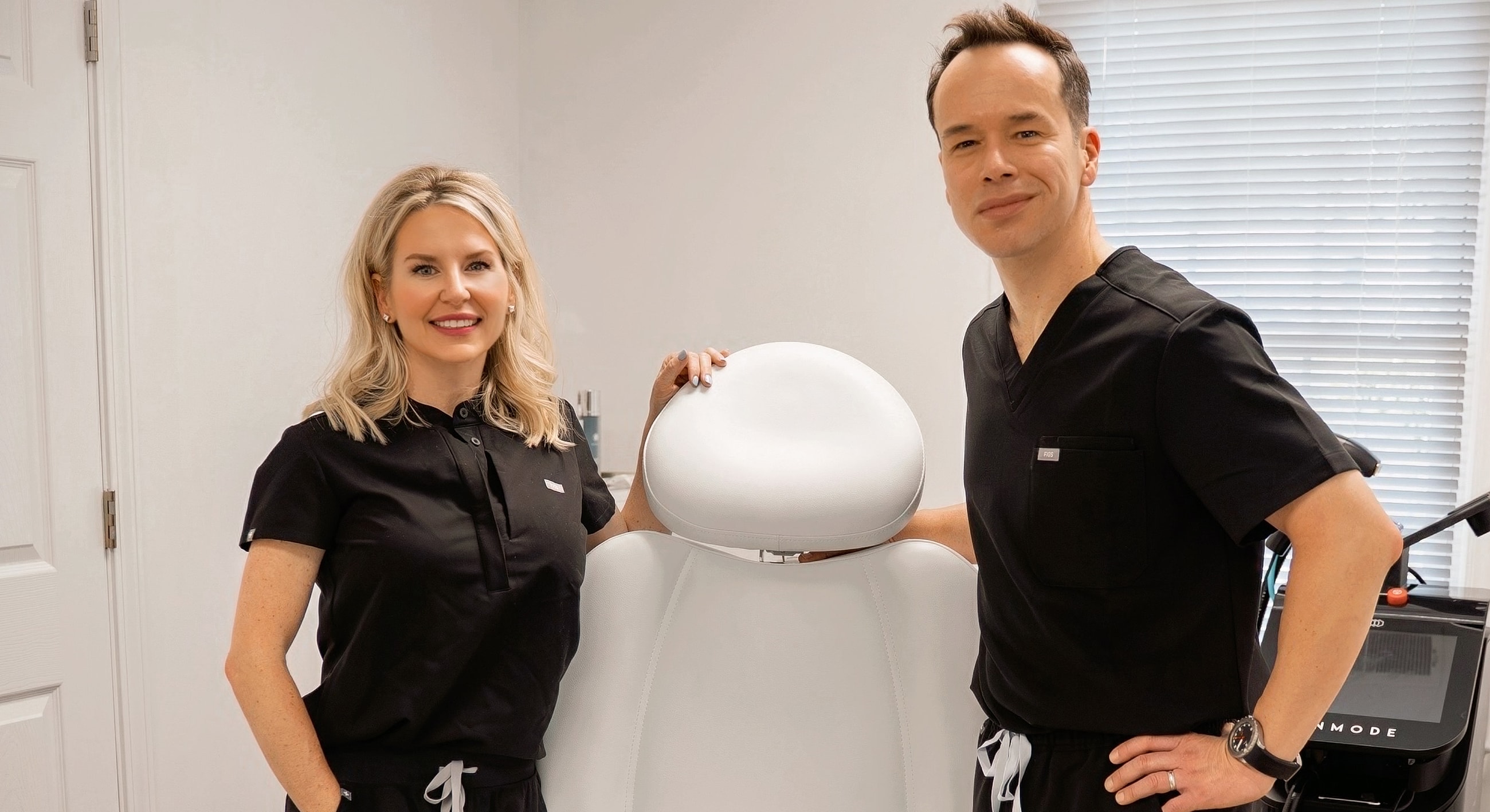 Medical professionals in a clinical setting together.